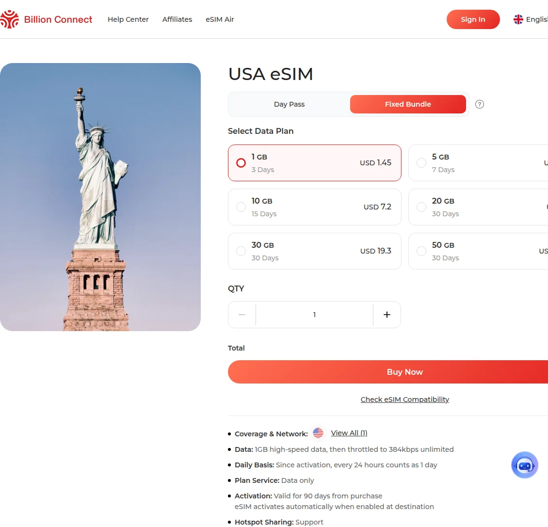 USA eSIM plans