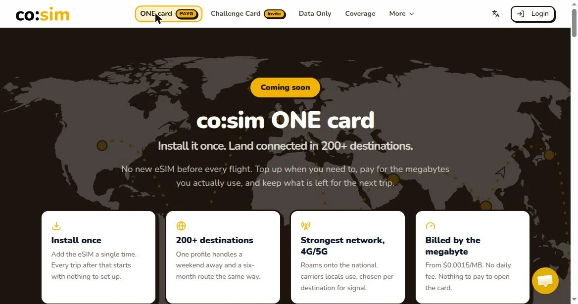 co:sim ONE card