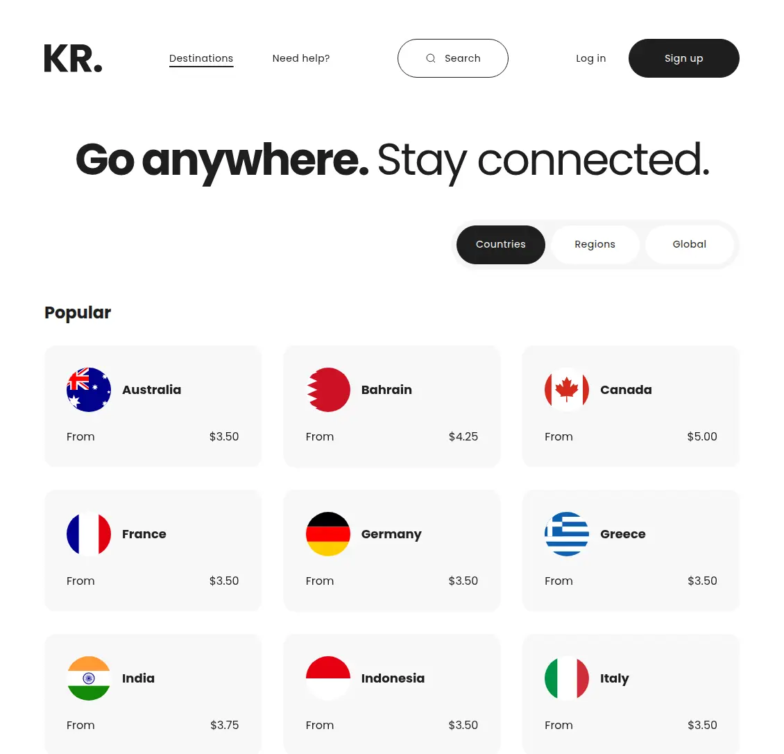 All destinations