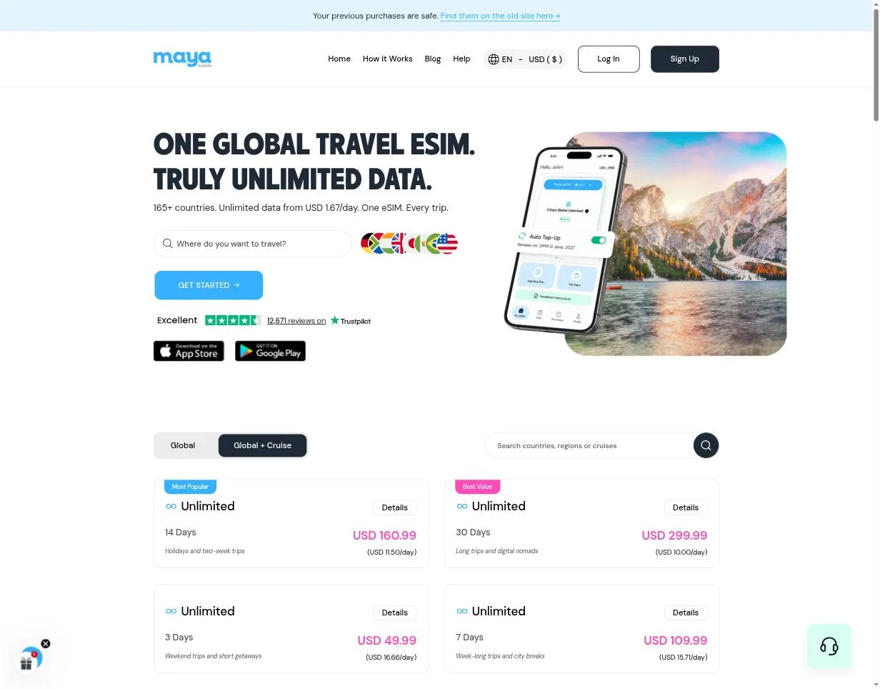Global + Cruise plans