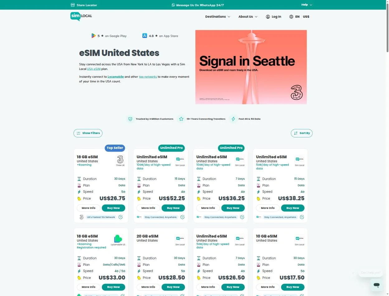 United States plan page