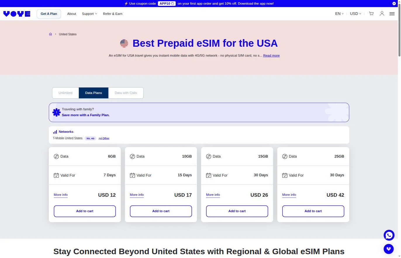 USA fixed data plan tiers